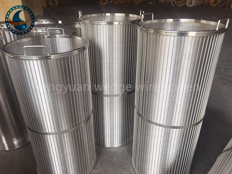 Kazıyıcı Filtreler için 490mm Paslanmaz Çelik 316l Kama Tel Filtre Ekran Sepeti