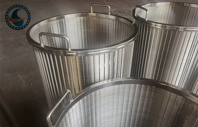 Kazıyıcı Filtreler için 490mm Paslanmaz Çelik 316l Kama Tel Filtre Ekran Sepeti