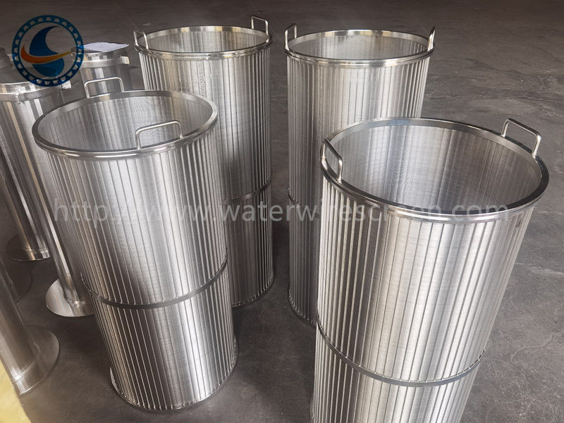 Kazıyıcı Filtreler için 490mm Paslanmaz Çelik 316l Kama Tel Filtre Ekran Sepeti