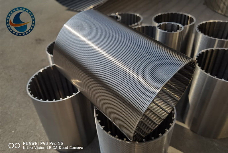 Endüstriyel Wedge Wire Screen Filter Optimal filtreleme için Vee Wire Destek Çubuğu