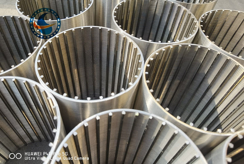 Endüstriyel Wedge Wire Screen Filter Optimal filtreleme için Vee Wire Destek Çubuğu