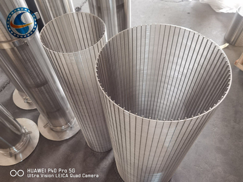 Endüstriyel Wedge Wire Screen Filter Optimal filtreleme için Vee Wire Destek Çubuğu