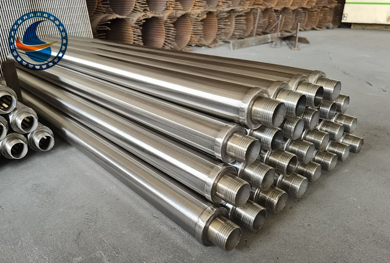 SS304 V şeklinde Profil Tel Kama Tel Ekran Filtre Borusu