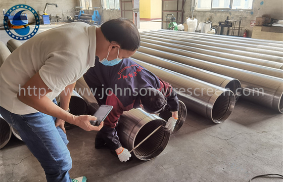 Düşük karbonlu galvanizli Johnson Tel Ekranı Su Kuyuları Kum Kontrolü için