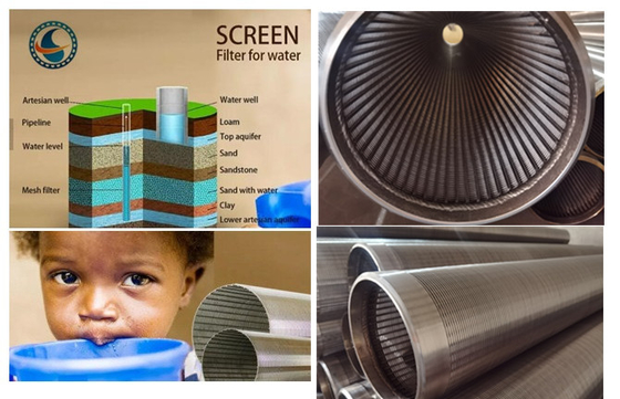 Paslanmaz çelik 304 Johnson Wedge Wire Screen tedarikçileri