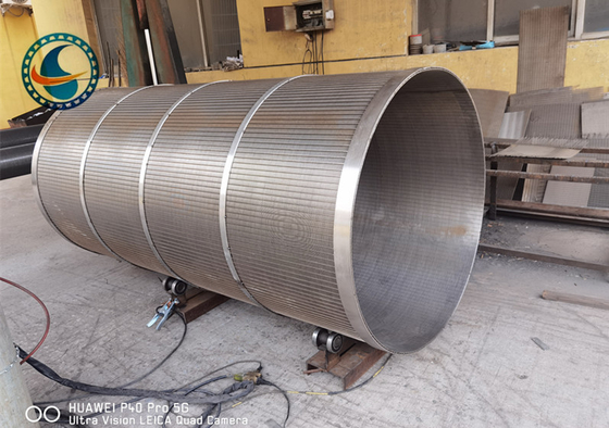 Atıksu Arıtma için 2175mm SS304 Kama Tel Ekran Silindir 250μM