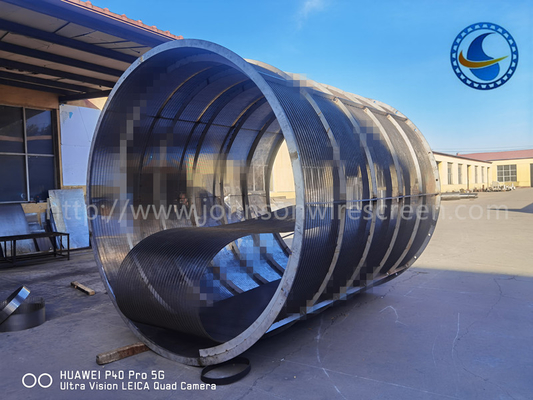 Ss 304 Dayanıklı Rotary Wedge Wire Screen Uzun Süren Performans için