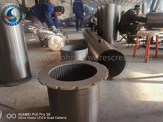 Titanyum 0.18MM Mechanical Filtration için Slot Wedge Tel Ekranı