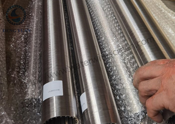 Ss 316l 60.4mm Çap Kama Tel Ekran Tüpü 0.4mm Yuva