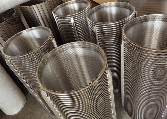 Ters Geri Yıkama Filtresi Tamburu Johnson Tel Ekran Yuvası Silindir 316l